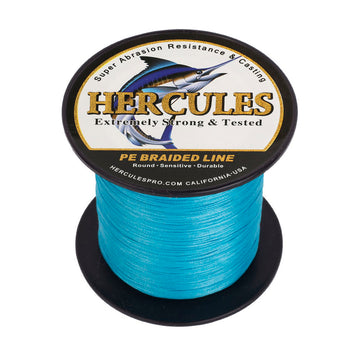 100M 109Yds Blue 10lb-300lb HERCULES PE Braided Fishing Line 8 Strands
